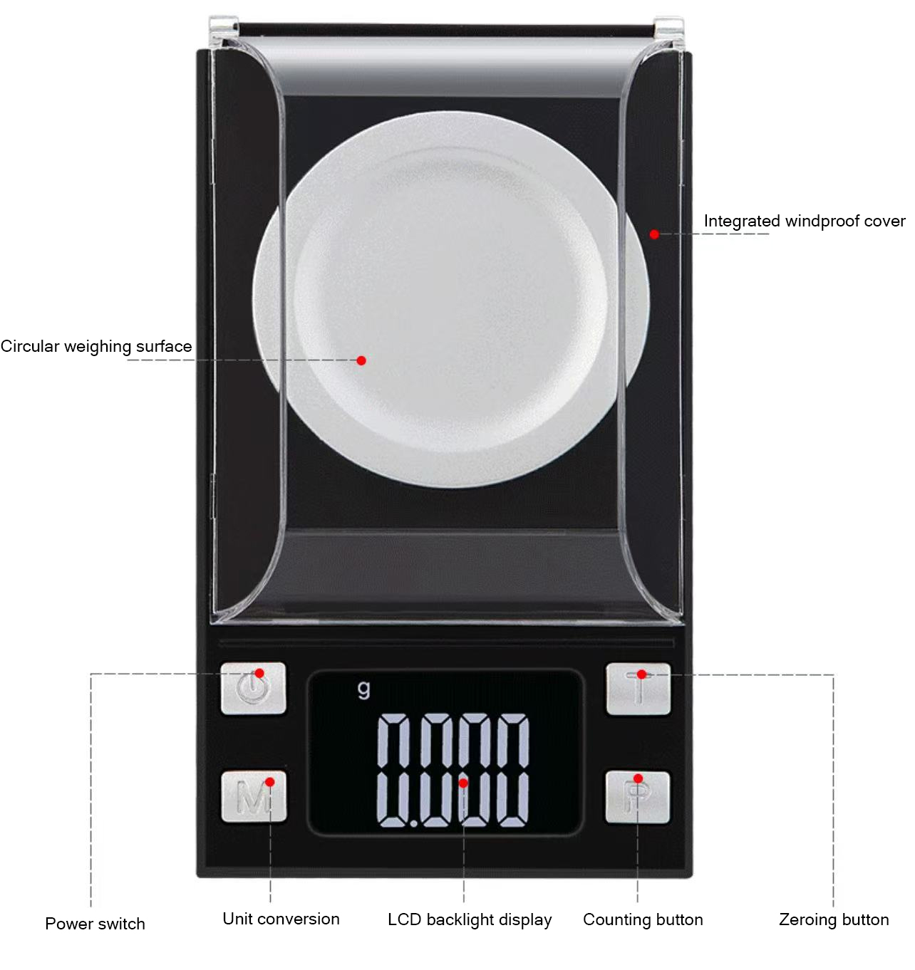 50g Precision Miniature Electronic Scale 0.001g accuracy