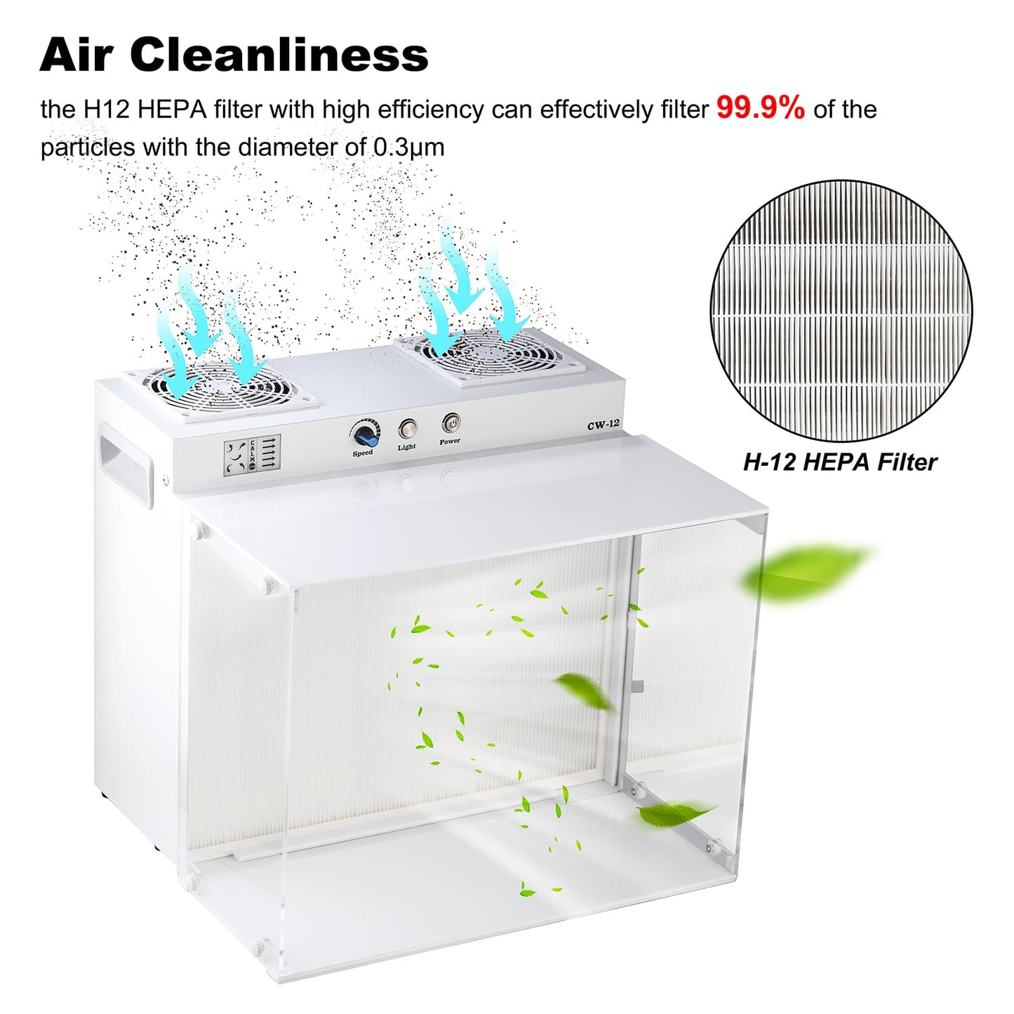 Autoshroomer Filtration Laminar Flow Hood H14 HEPA for ISO Class 5 Cleanlines