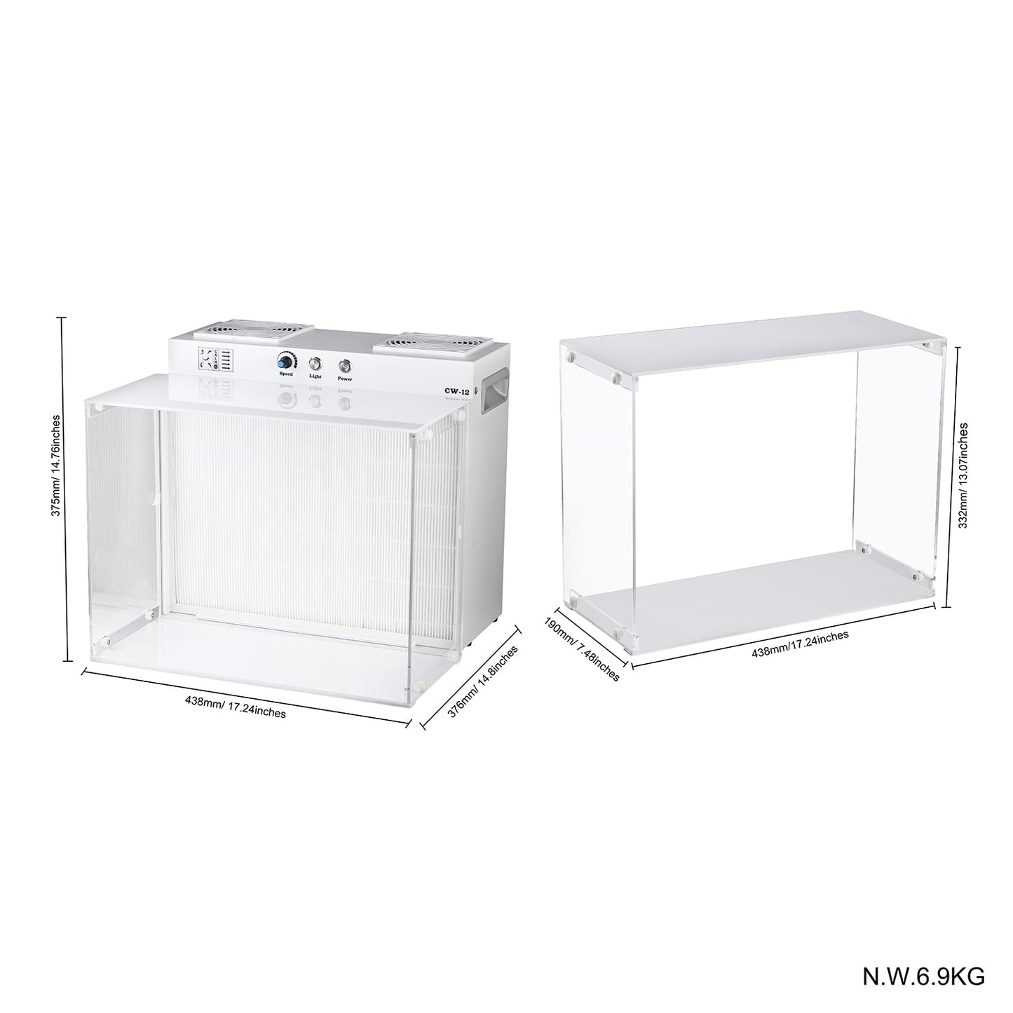 Autoshroomer Filtration Laminar Flow Hood H14 HEPA for ISO Class 5 Cleanlines