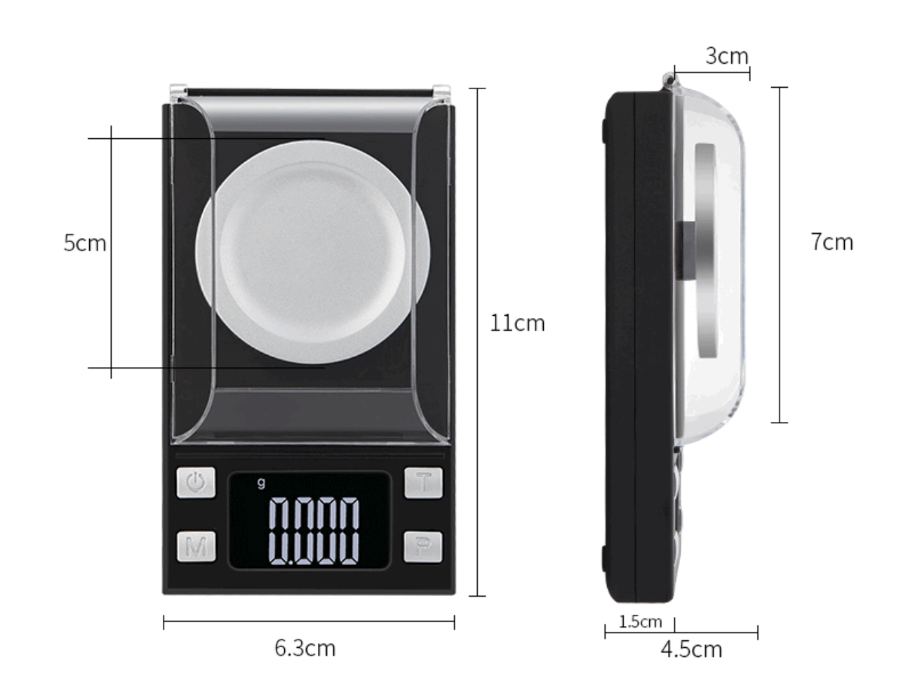 50g Precision Miniature Electronic Scale 0.001g accuracy