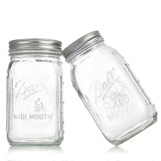Mason Clear Quilted 230ml Half Pint Jars and Lids (73mm Reg Mouth) – 12 Pack