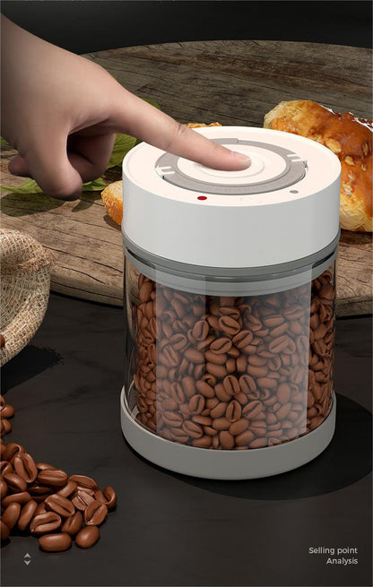 Electric Vacuum Glass Sealing Jar, Tea Mushroom Powder Coffee Bean, Storage Fresh Box